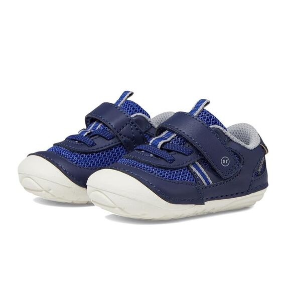 Stride Rite SM Apollo Boys Sneaker Size 3.5 Blue White Kids Shoe NIB - Picture 1 of 11